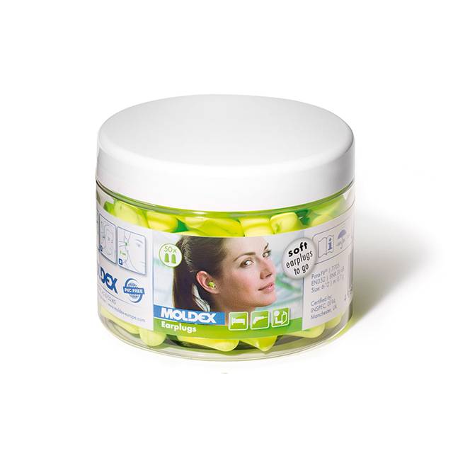 MOLDEX 7705 Pura-Fit to go Gehörschutzstöpsel SNR 36 dB, grün-gelb, Box = 50 Paa