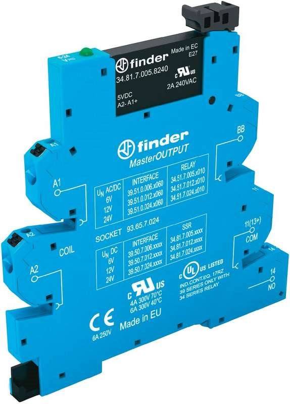 Finder MasterOutput schmales Koppelrelais für DIN-Schiene 39.50.8.230.9024 Schaltspannung 24 V/DC (39.50.8.230.9024)