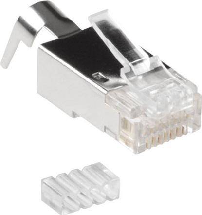 ACT RJ45 (8P/8C) CAT6A shielded modulaire connector for round cable with solid or standed conductors