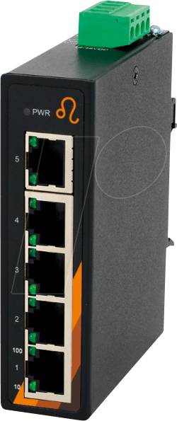 EXSYS GmbH 5 Port Industrie Ethernet Switch, Kompakt (EX-6200)