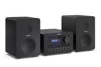 Sharp TOKYO DAB+ HI-FI Micro System, Heim-Audio-Mikrosystem, Schwarz, 40 W, 2-Wege, Kabellos, DAB, FM