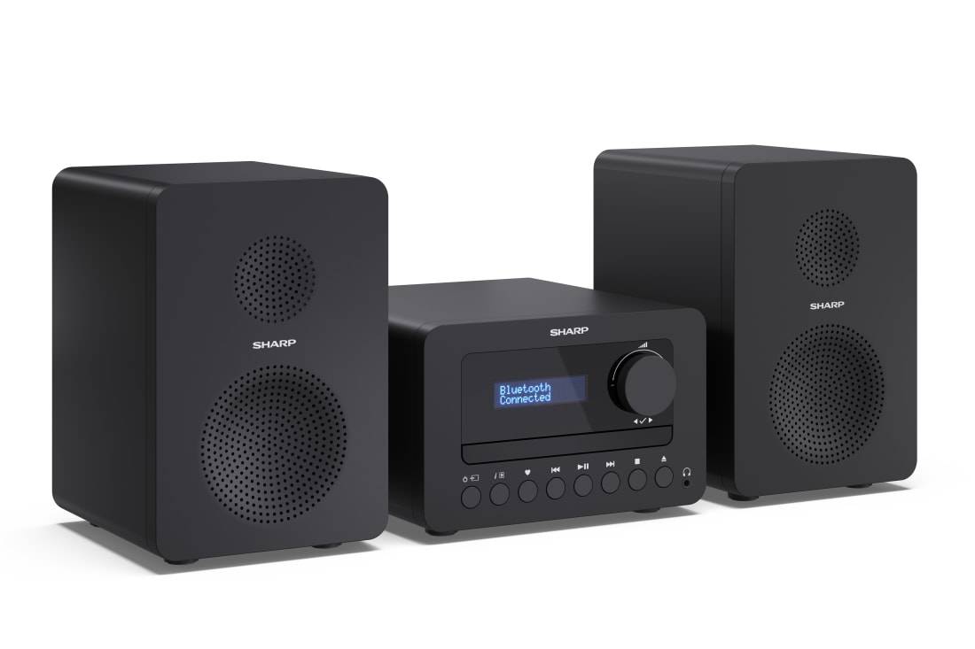 Sharp TOKYO DAB+ HI-FI Micro System - Heim-Audio-Mikrosystem - Schwarz - 40 W - 2-Wege - Kabellos - DAB - FM