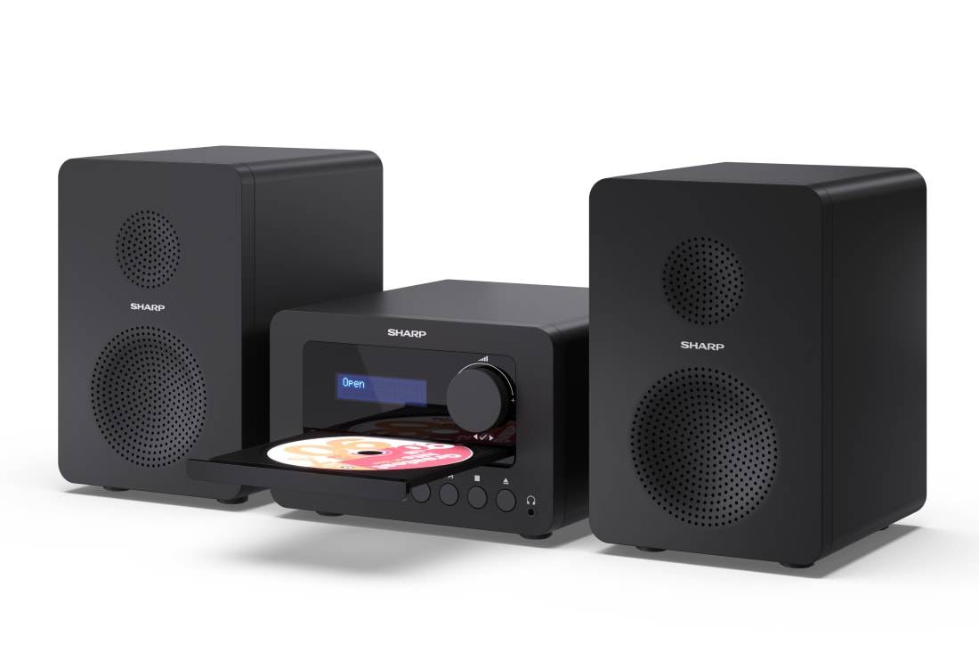 Sharp TOKYO DAB+ HI-FI Micro System - Heim-Audio-Mikrosystem - Schwarz - 40 W - 2-Wege - Kabellos - DAB - FM