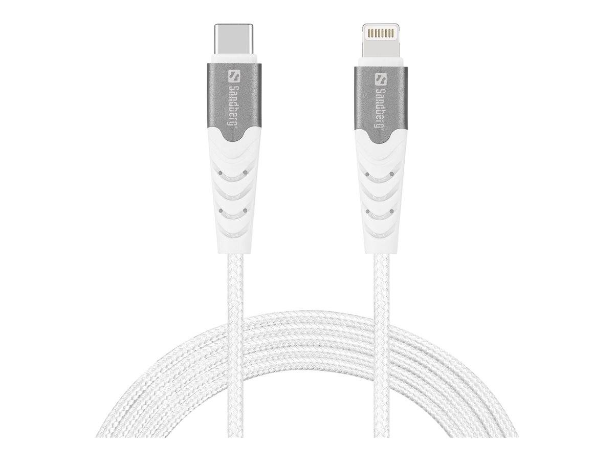 SANDBERG Lightning-Kabel - 24 pin USB-C männlich zu Lightning männlich - 2 m - M