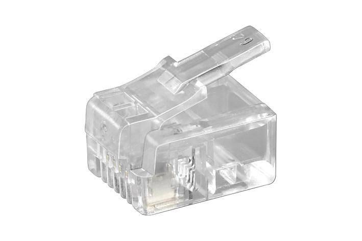 Modularer Stecker RJ11 6P4C, 10 Stück Ungeschirmte Version