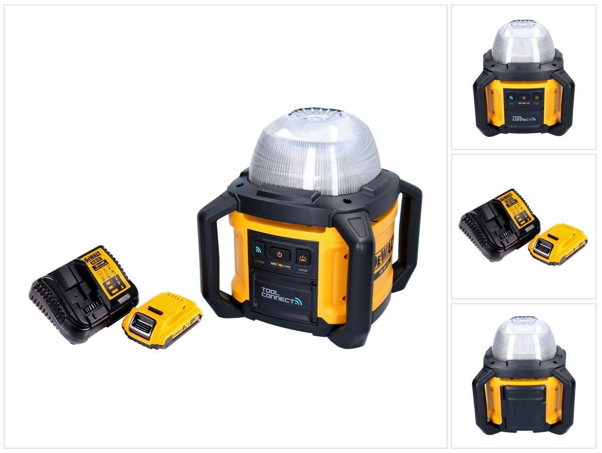 DeWalt DCL 074 D1 Akku Baustellenstrahler Strahler 18 V 5000 lm 4000 Kelvin + 1x Akku 2,0 Ah + Ladegerät