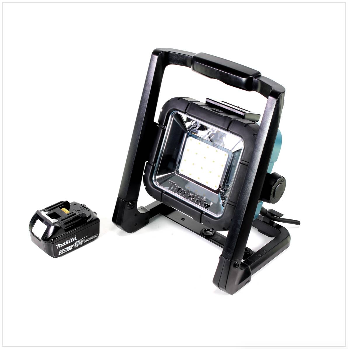 Makita DEADML / DML 805 LED Baustrahler 14,4 - 18 Volt / 230 Volt + 1x 3Ah Li-Ion Akku