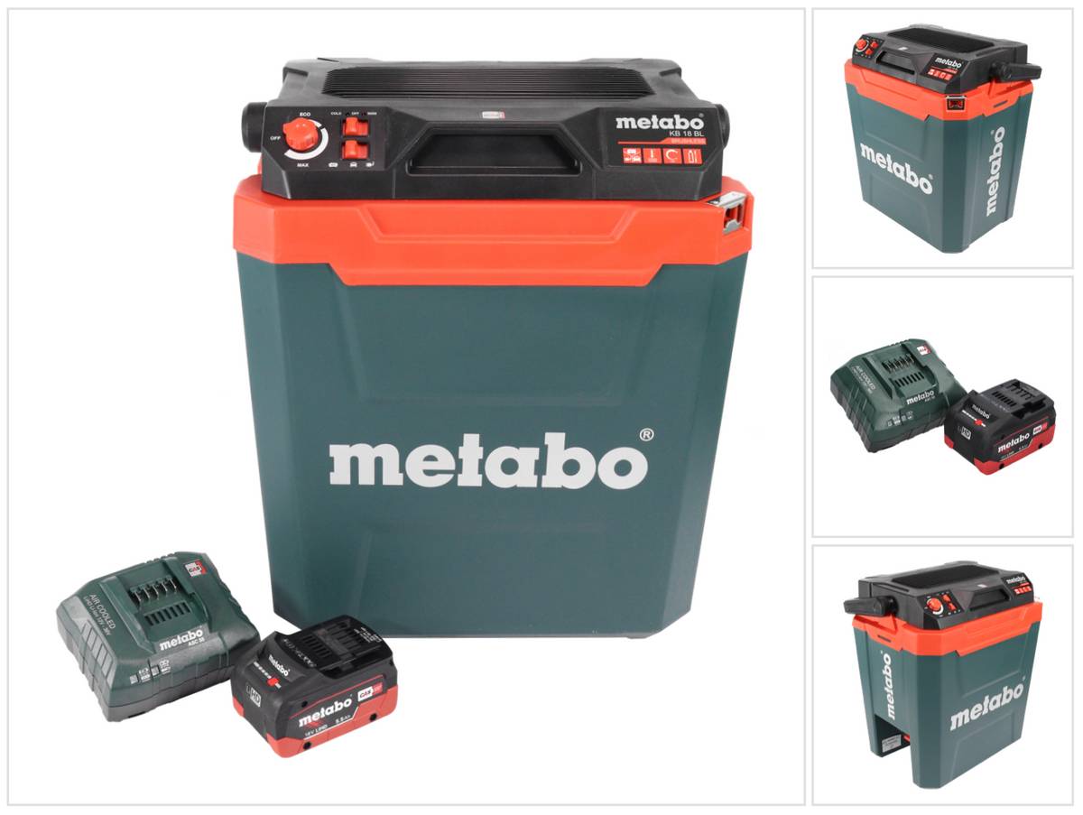 Metabo KB 18 BL Akku Kühlbox 18 V mit Warmhaltefunktion 28 l Brushless + 1x Akku 5,5 Ah + Ladegerät