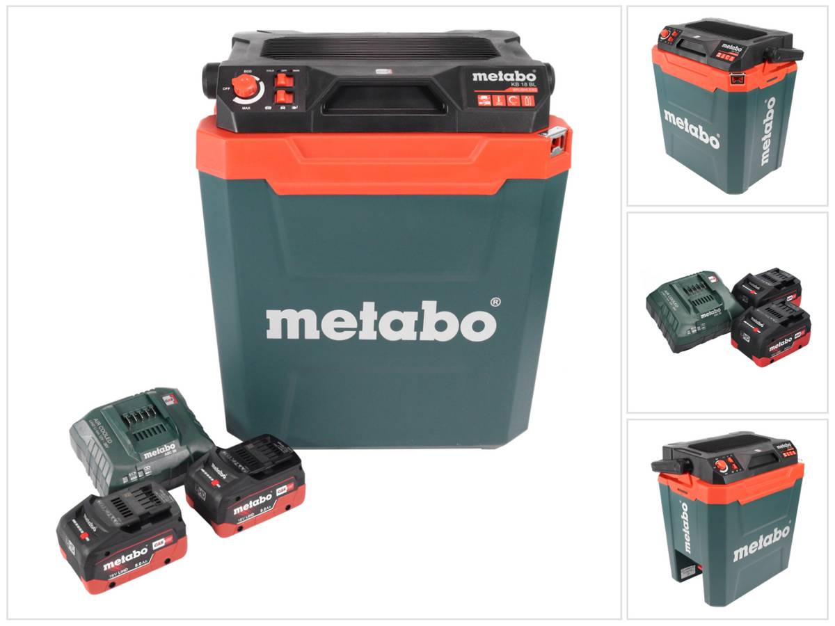 Metabo KB 18 BL Akku Kühlbox 18 V mit Warmhaltefunktion 28 l Brushless + 2x Akku 8,0 Ah + Ladegerät