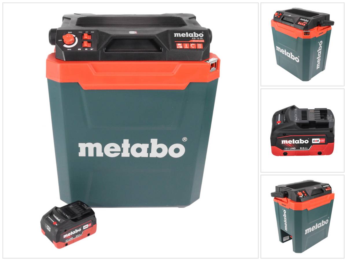 Metabo KB 18 BL Akku Kühlbox 18 V mit Warmhaltefunktion 28 l Brushless + 1x Akku 8,0 Ah - ohne Ladegerät