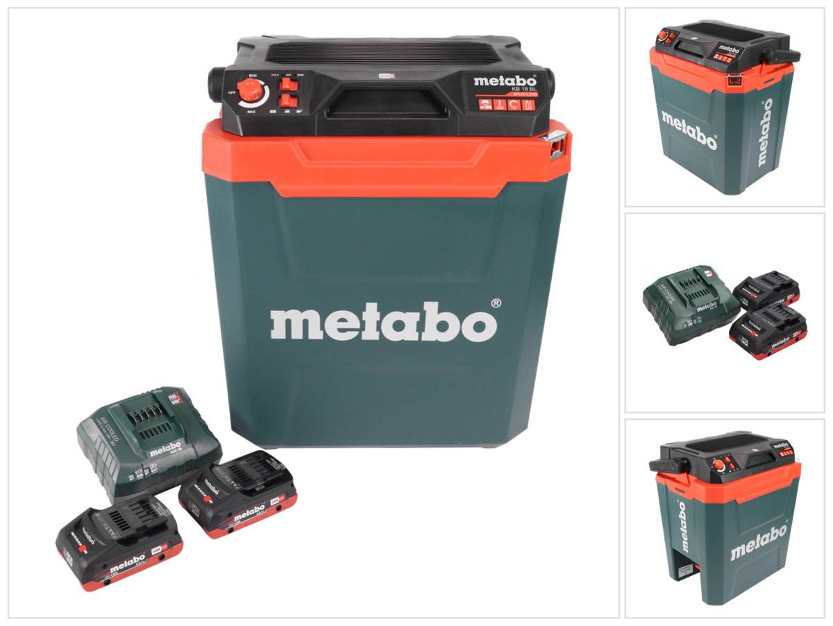 Metabo KB 18 BL Akku Kühlbox 18 V mit Warmhaltefunktion 28 l Brushless + 2x Akku 4,0 Ah + Ladegerät