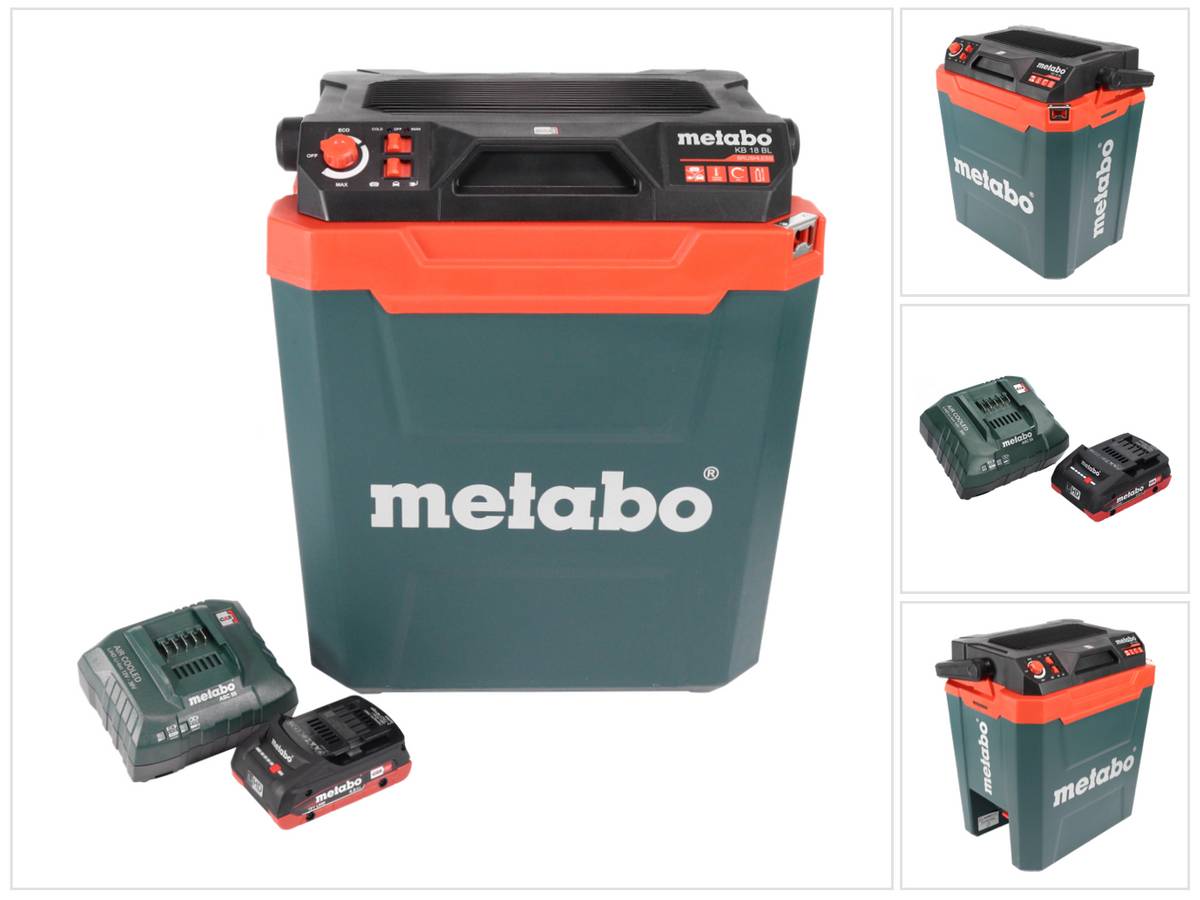 Metabo KB 18 BL Akku Kühlbox 18 V mit Warmhaltefunktion 28 l Brushless + 1x Akku 4,0 Ah + Ladegerät