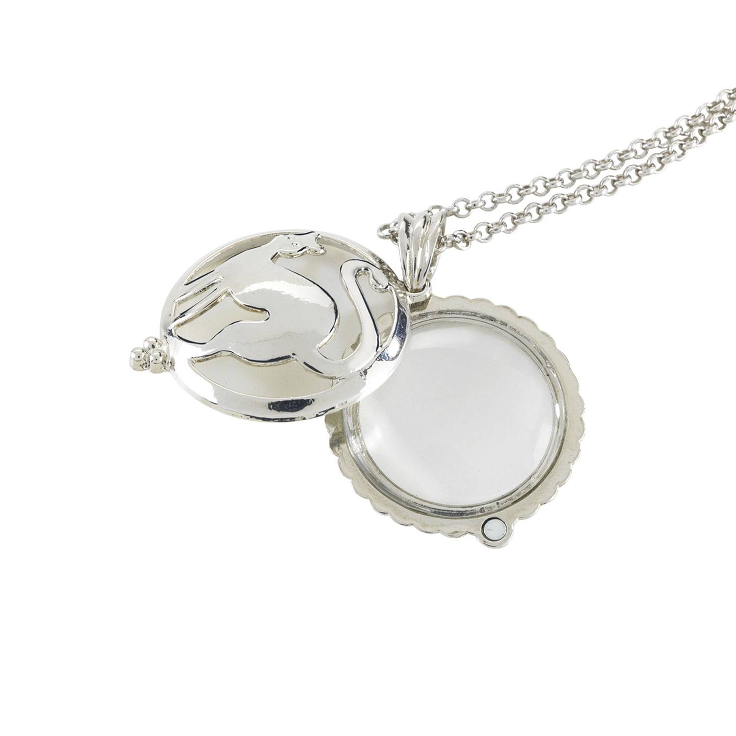 Maximex Kette mit Katzen-Anhänger UND Lupe