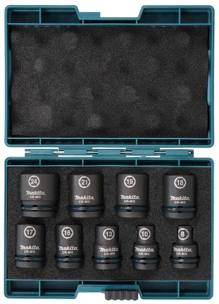 Makita Schlagnuss-Set Impact BLACK 9 tlg. 1/2" • 9 tlg. • mit O-Ring