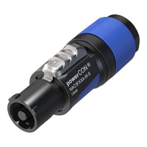 NEUTRIK NAC3FXXA-W-S - powerCON AC-Netzkabelstecker - blau/ grau