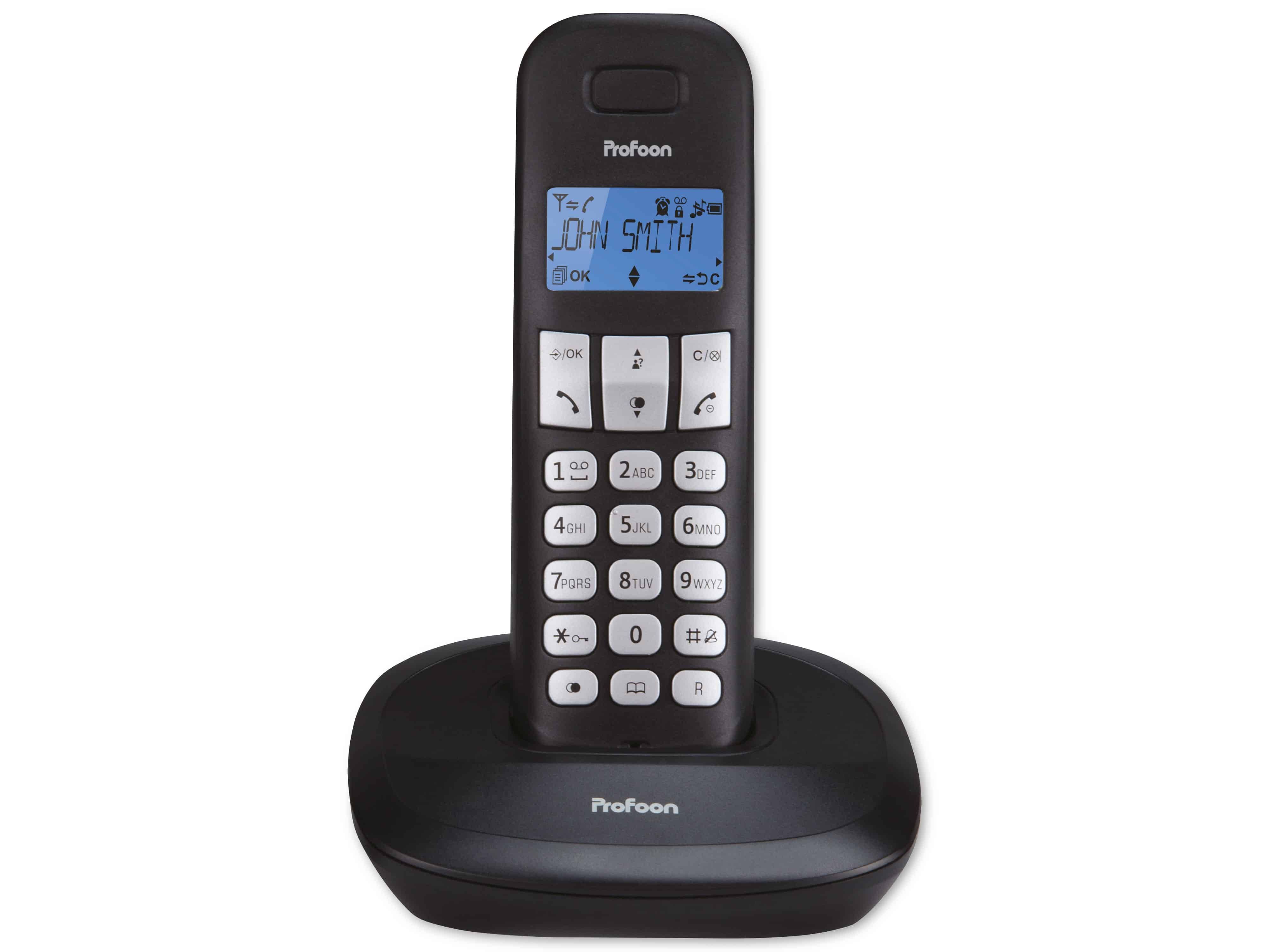 PROFOON DECT-Telefon PDX-1100, schwarz