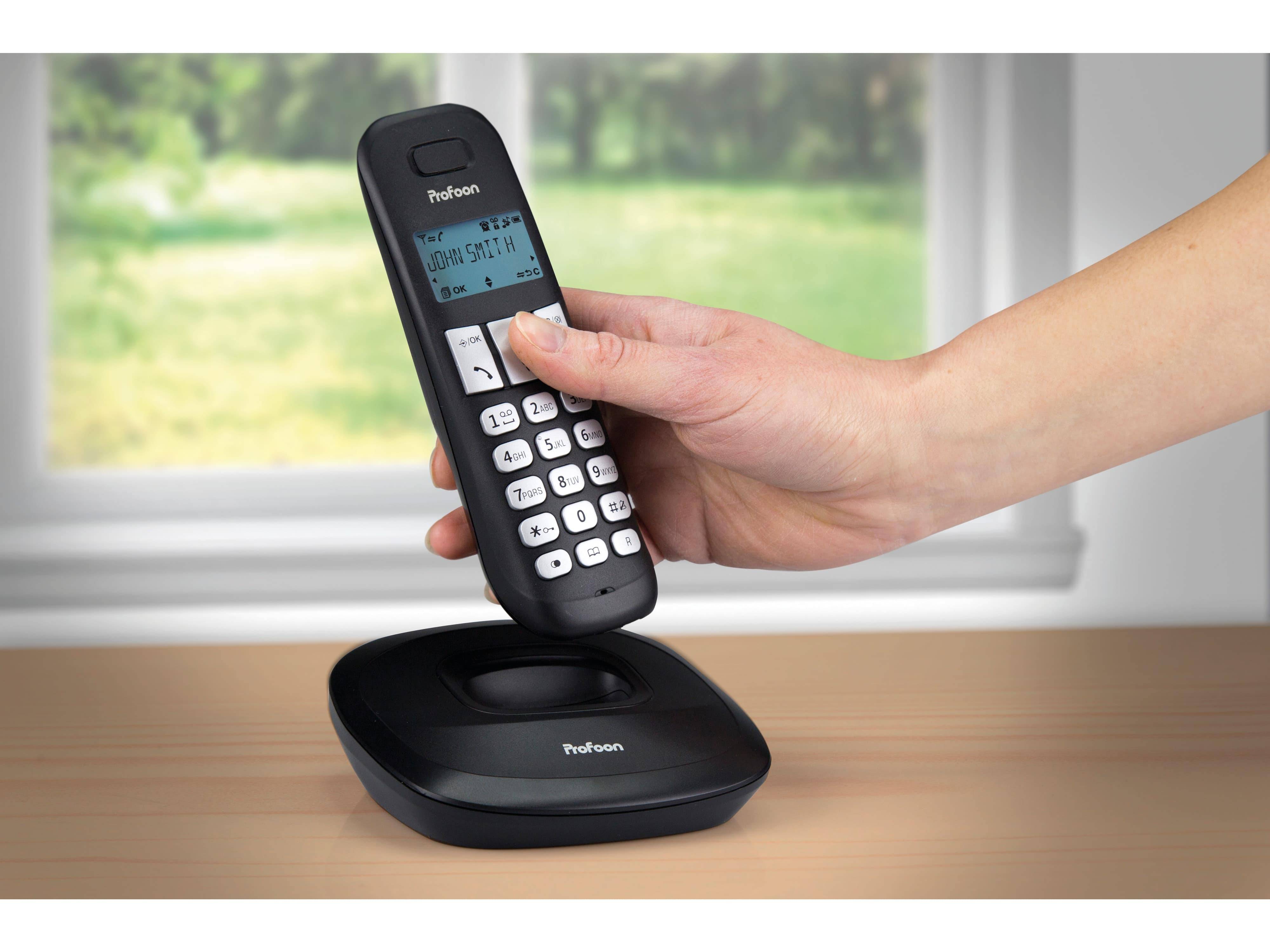 PROFOON DECT-Telefon PDX-1100, schwarz