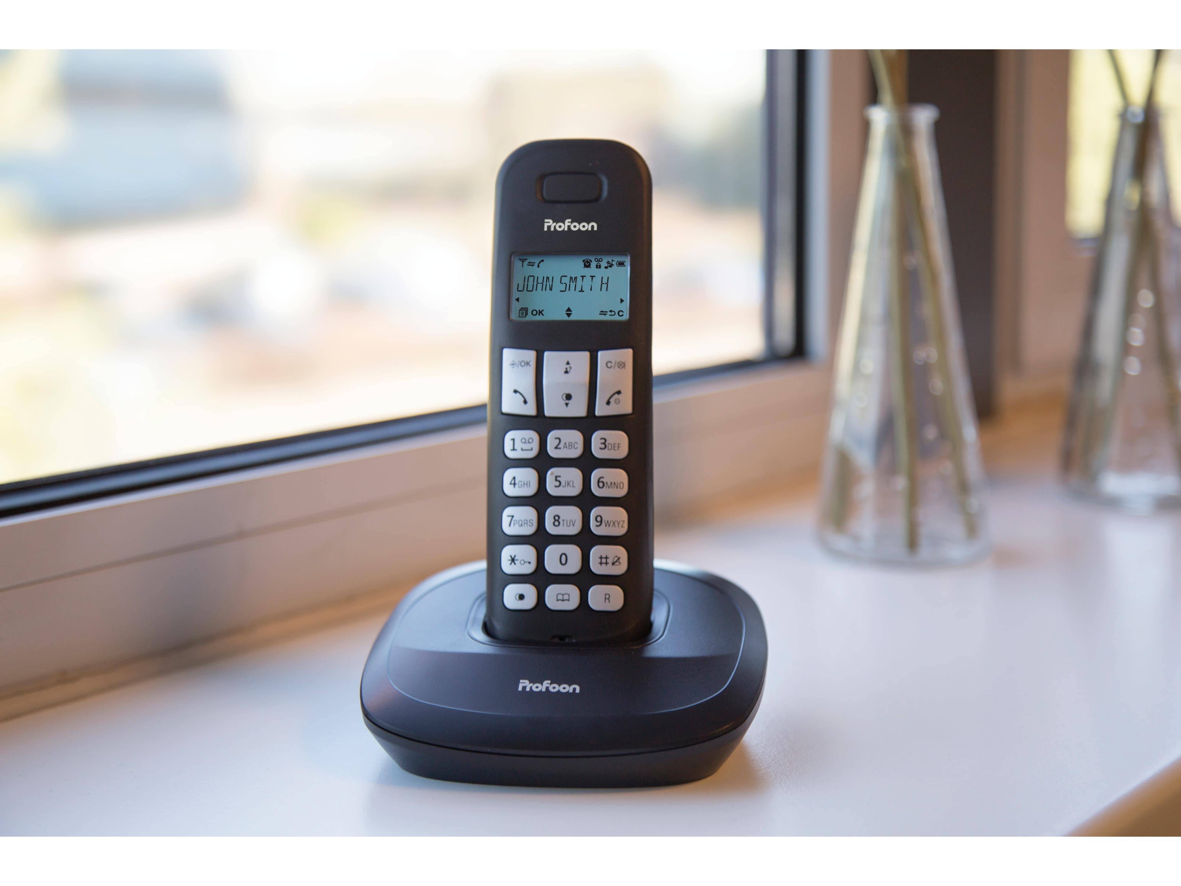 PROFOON DECT-Telefon PDX-1100, schwarz