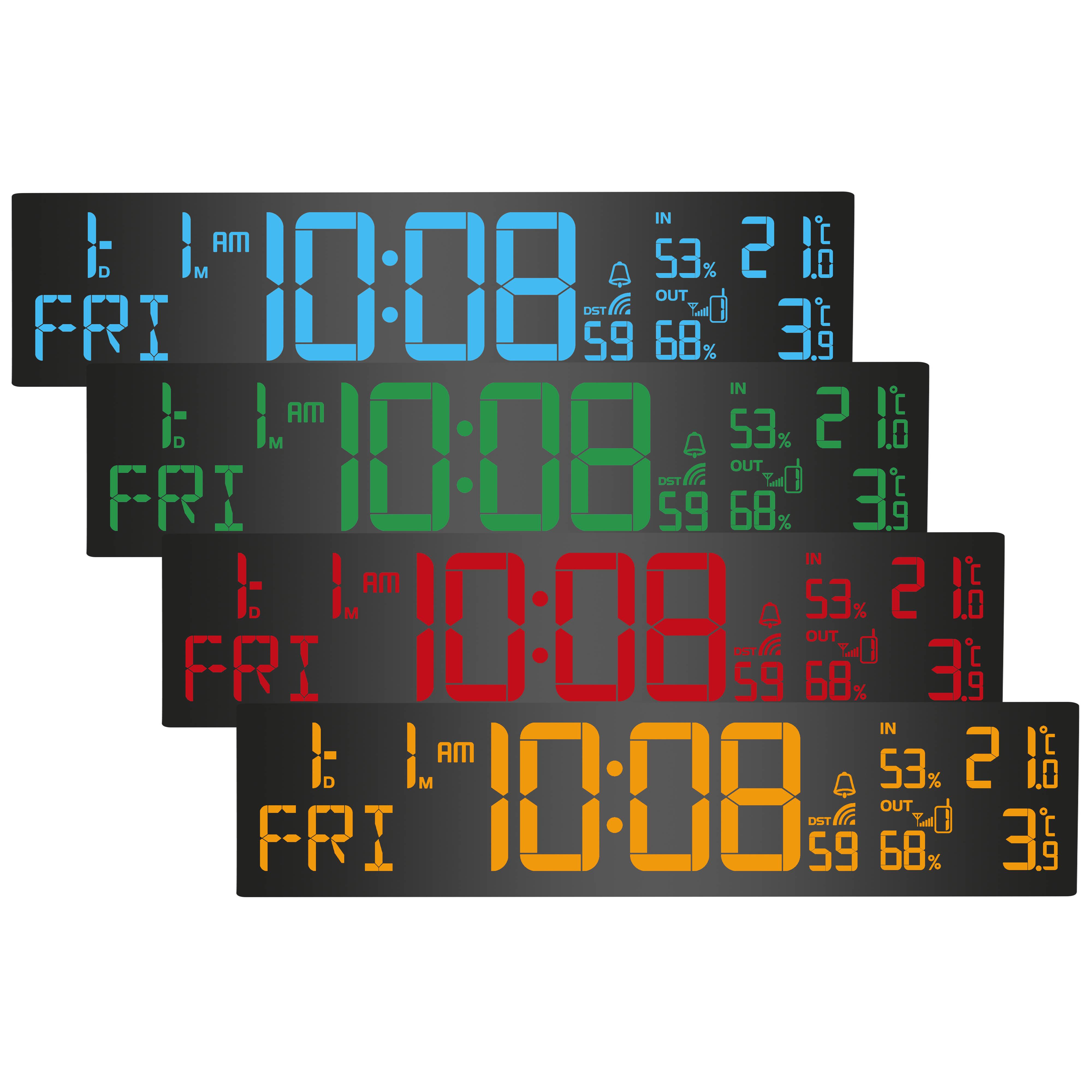 Alecto WS-2500 - Digitale wecker mit Wetterstation, schwarz/silber