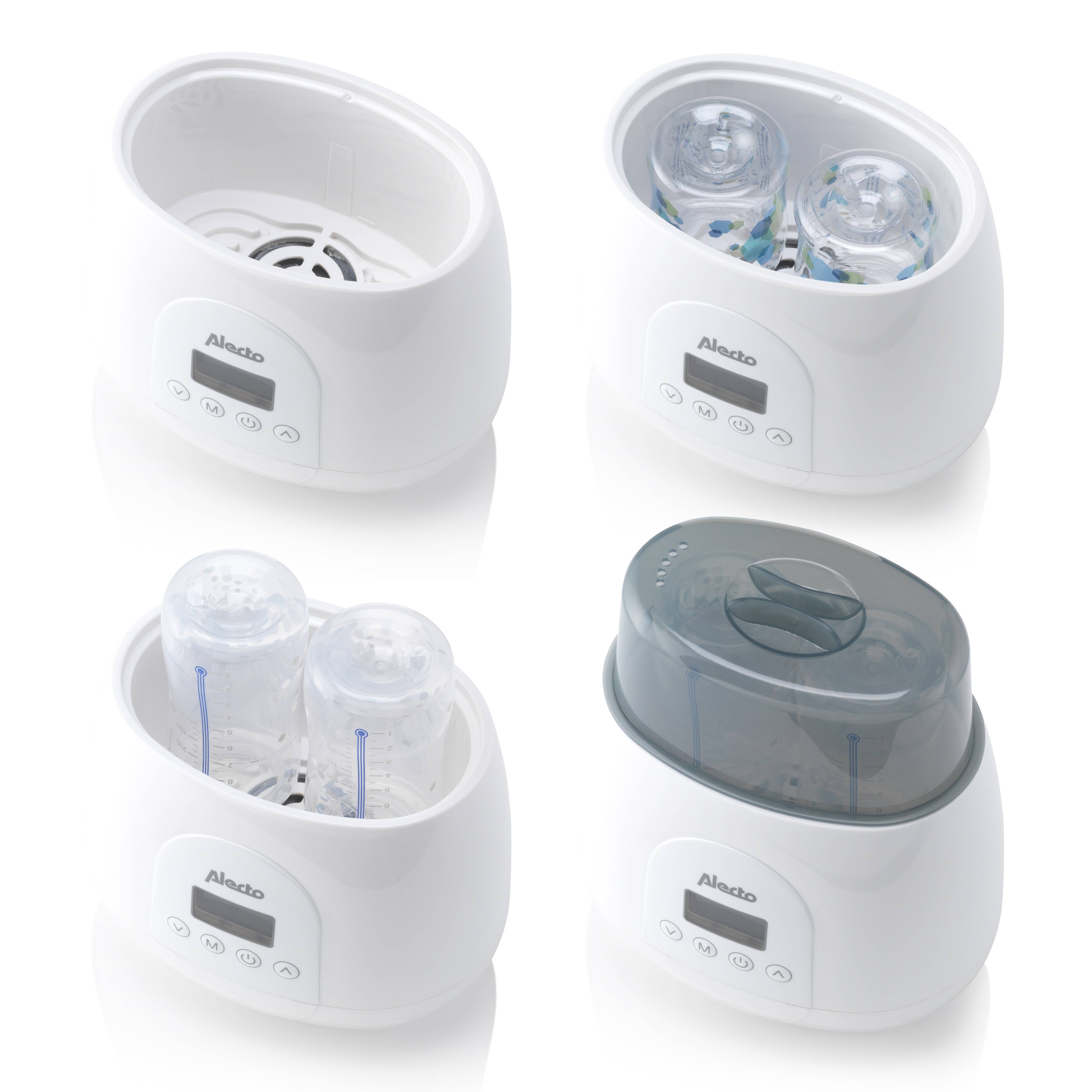 ALECTO BW700TWIN - duo Flaschenwärmer 3 in 1, weiß