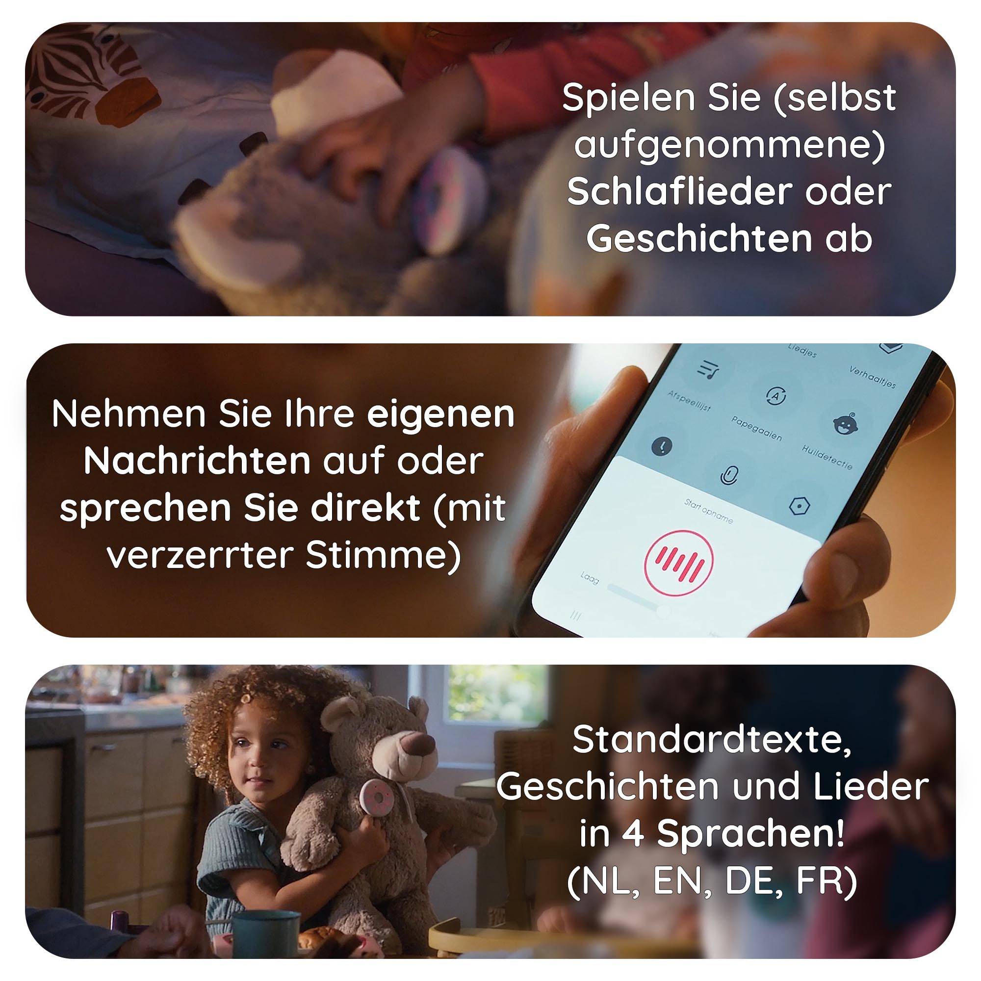 Bringen Sie Kuscheltiere zum Sprechen mit dem Alecto Baby HeeHeeStellen Sie sich vor, das Lieblingskuscheltier Ihres Kindes kann sprechen, spielen