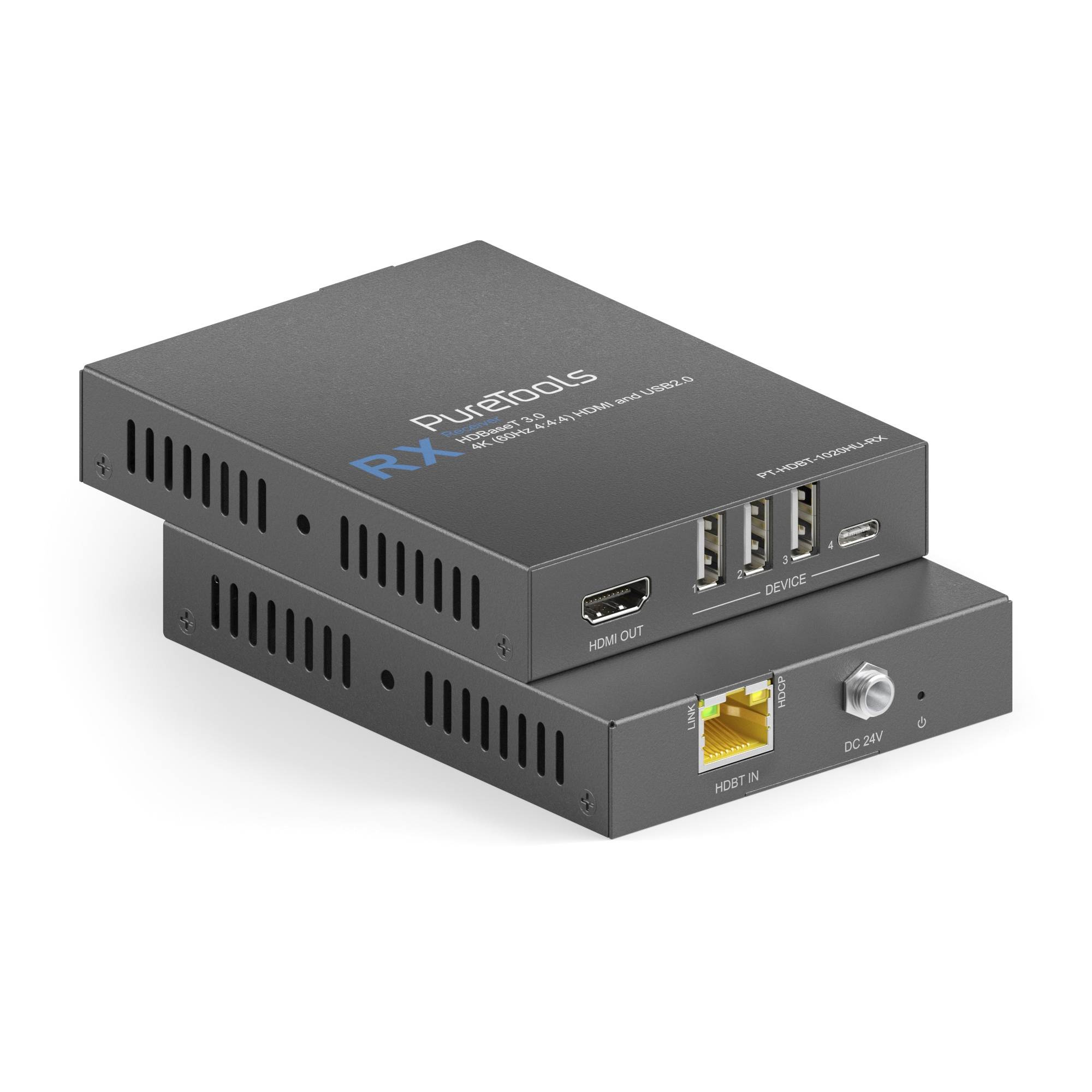 PURELINK - PureTools PT-HDBT-1020HU-RX, AV-Receiver, 100 m, Kabelgebunden, Schwarz, HDCP