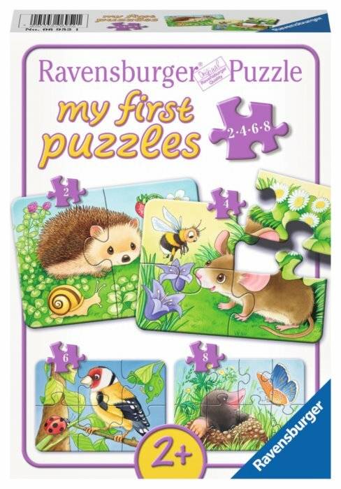 RAVENSBURGER Mein erstes Puzzle Haustiere im Garten 4in1 (2,4,6,8 Teile)
