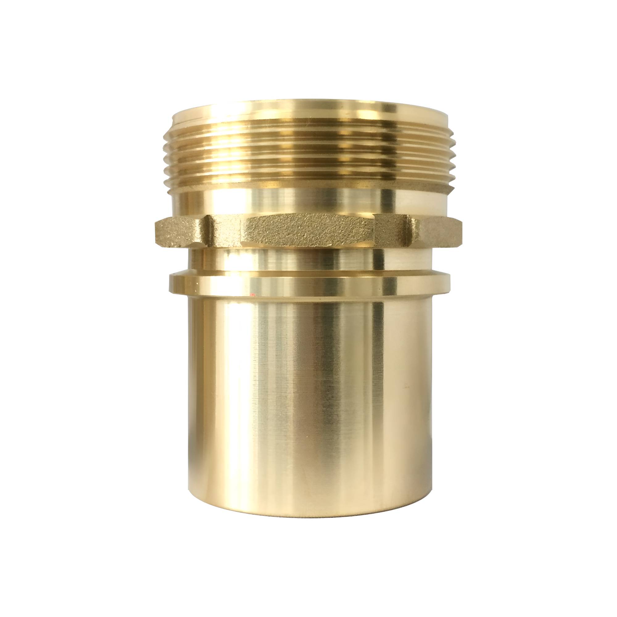 Schlauchstutzen glatt AG Vaterteil 2" Messing