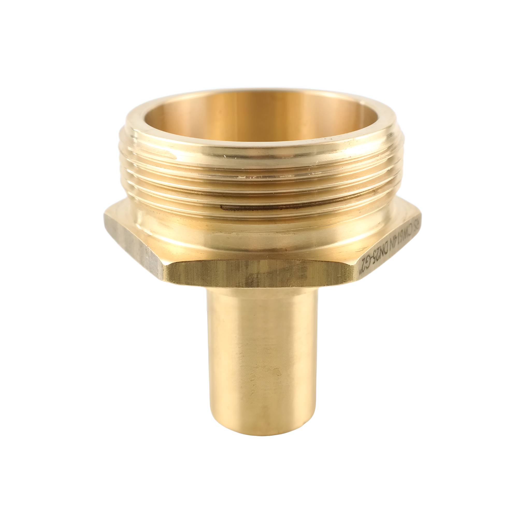 Schlauchstutzen glatt AG 2" Vaterteil messing red. auf 25mm