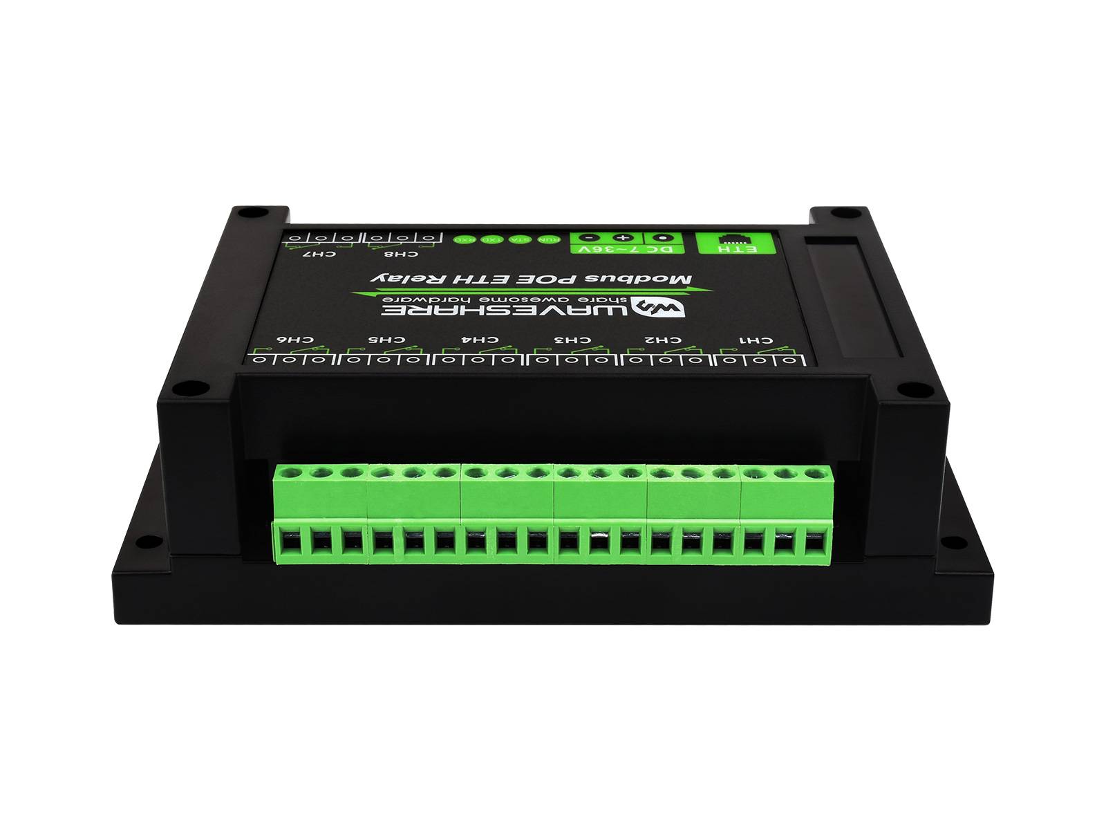 WaveShare 8CH PoE Ethernet Relay Module, Modbus RTU/Modbus TCP Protocol