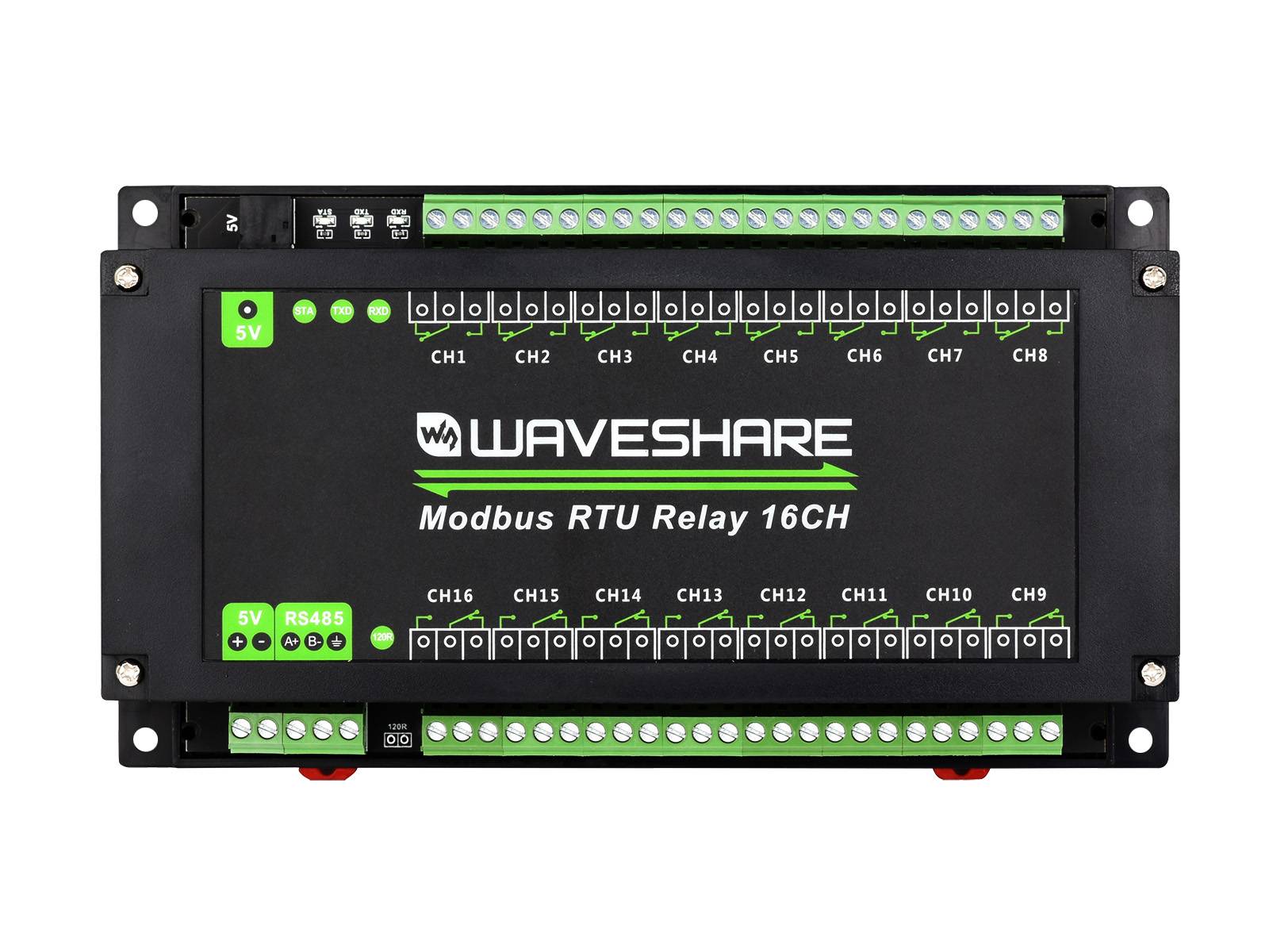 WaveShare Modbus RTU 16CH Relay Module RS485 Interface with Isolation Protection