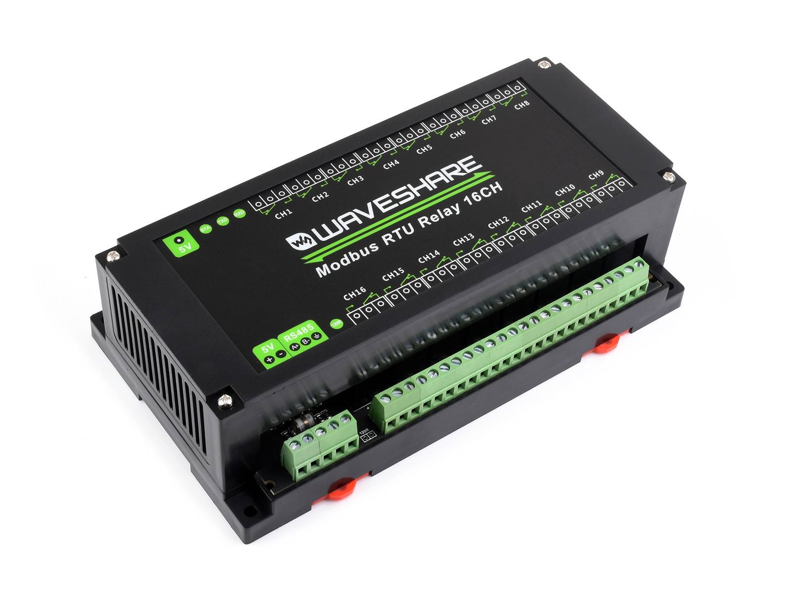 WaveShare Modbus RTU 16CH Relay Module RS485 Interface with Isolation Protection