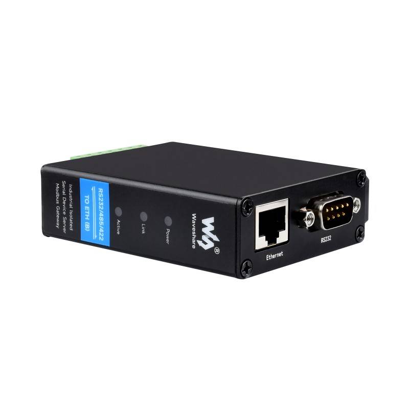 WaveShare Rail-Mount Serial Server, RS232/485/422 to RJ45 Ethernet Module