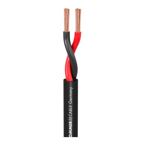 SOMMER CABLE 440-0051 - Lautsprecherkabel Meridian Mobile SP240 (2 x 4,00mm² | PVC Ø 9,50 mm | METERWARE) - in schwarz