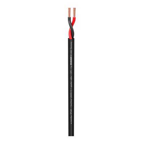 SOMMER CABLE 440-0051 - Lautsprecherkabel Meridian Mobile SP240 (2 x 4,00mm² | PVC Ø 9,50 mm | METERWARE) - in schwarz
