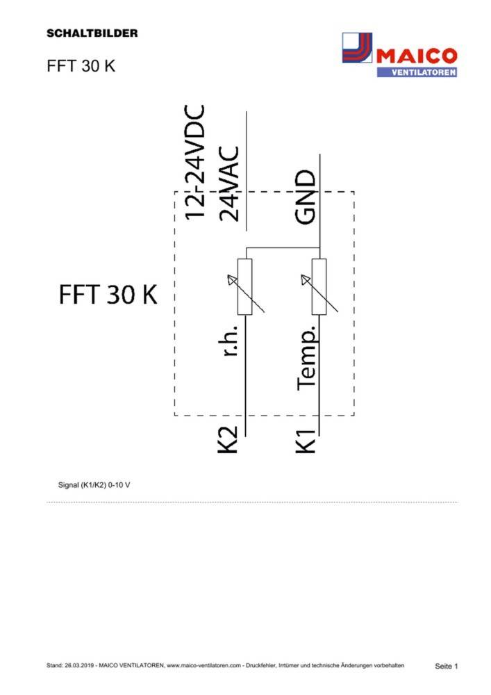 Maico Feuchte- und Temp.fühler FFT 30 K