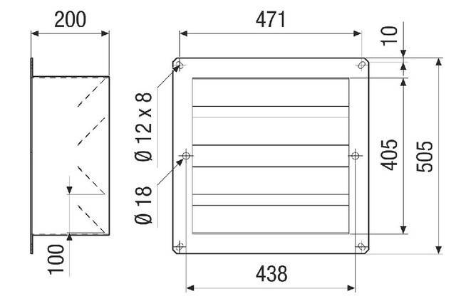Maico Kanal-Verschlussklappe VKRI HV 40-45