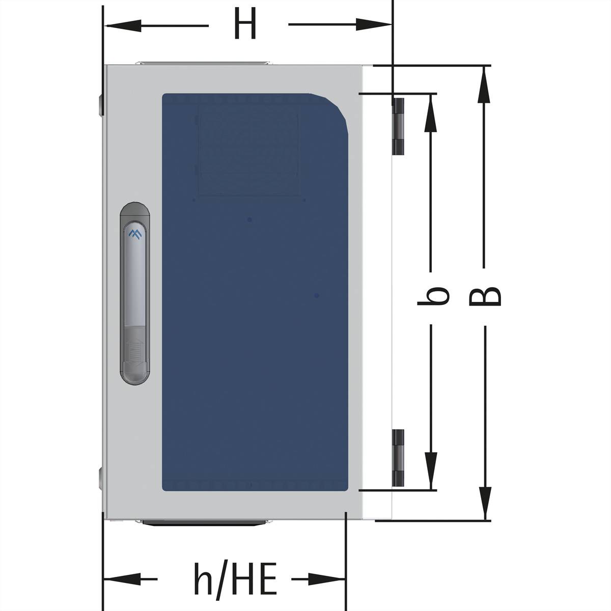 VARIndustry 2.0 Wandverteiler 6 HE 560x840x365mm, 2 Türen, IP 54