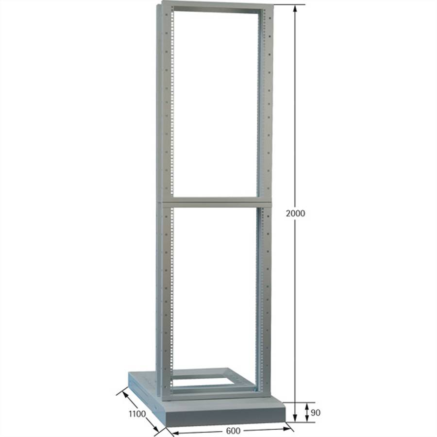 19"-Verteilergestell 42 HE, 2100x600x1100mm, mit Sockel