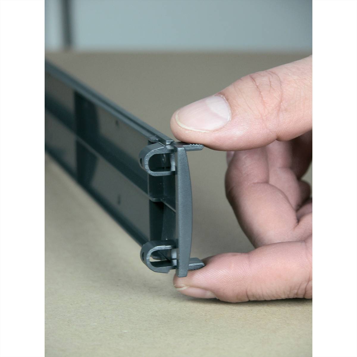 19"-Blindplatten zum Einklipsen, Kunststoff 1 HE, 10St., grau