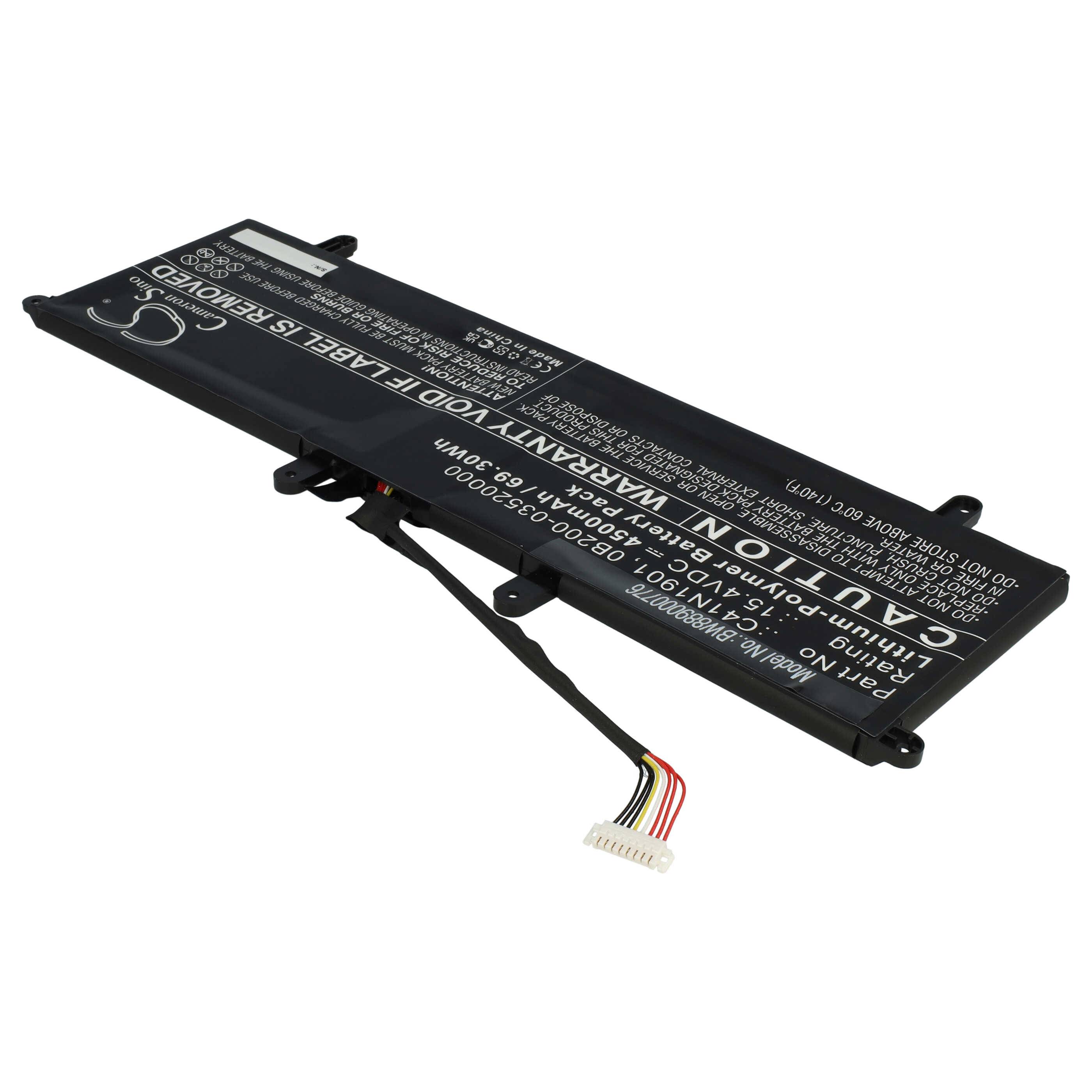 vhbw Akku Ersatz für Asus 0B200-03520000, 0B200-03520100, C41N1901 für Notebook (4500 mAh, 15,4 V, Li-Polymer)