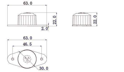 Dahua - HAP100 - Loch Mikrofon, Analoges Mikrofon für den Innenbereich - Passend für alle Kameras und Rekorder mit Audi