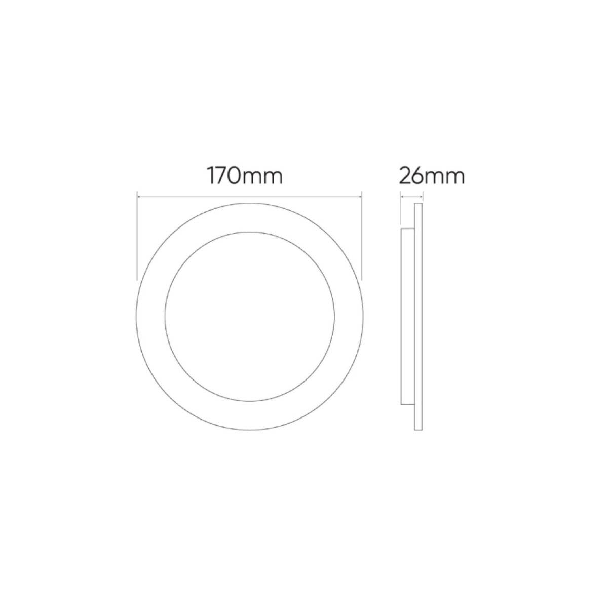 Ein-Aufbaustrahler 18W | Runde, Flimmerfrei, 1900lm | CCT Deckenleuchte einstellbare Farben 3000-6000 K