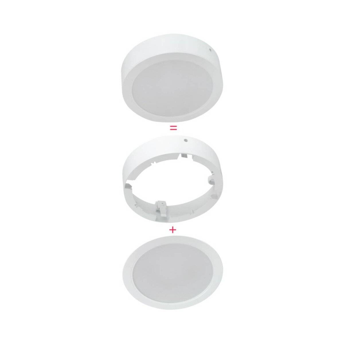 Einbaustrahler 24W | IP20 Schutzart | Flimmerfrei, 2550lm | 4000K Neutralweiß | Runde, 22cm | mit Bewegungsmelder