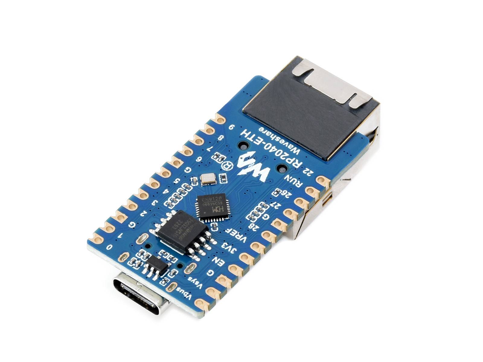WaveShare RP2040-ETH Mini Development Board, RP2040 Ethernet Port Module