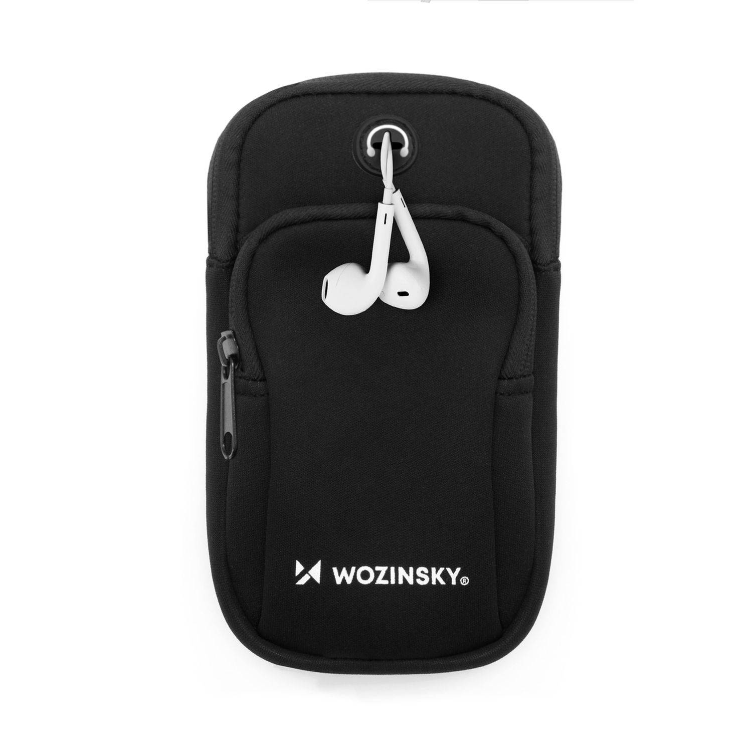 Wozinsky Laufband für Handys Armband Handytasche flexibles und wasserdichtes Gerät Schwarz