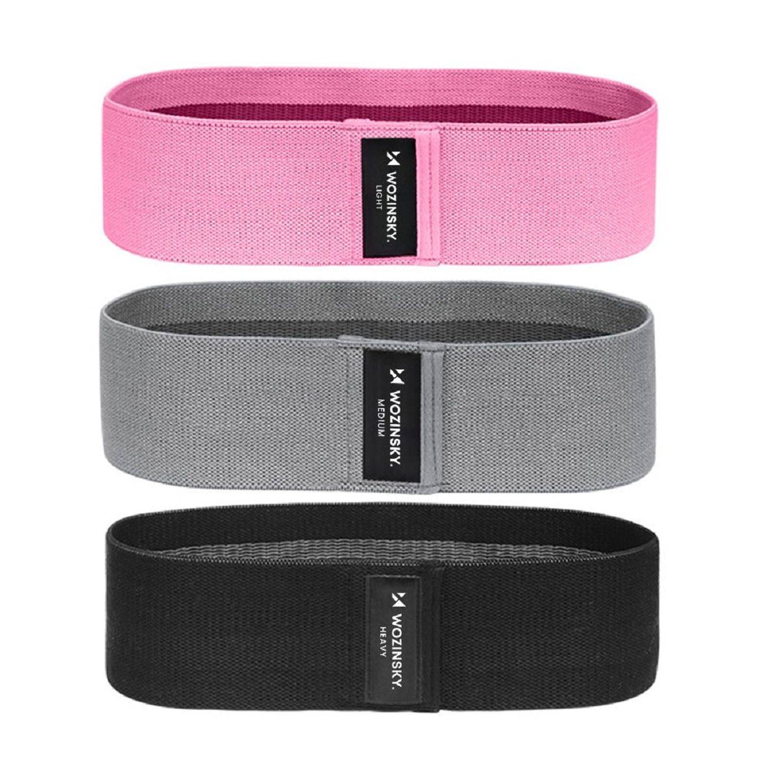 Wozinsky Set Widerstandsbänder aus Stoff Widerstand Miniband für Yoga Crossfit Fitness (WFB-01)