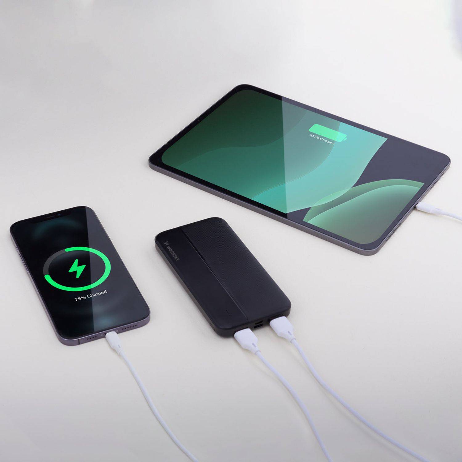 Wozinsky Powerbank Li-Po 10000mAh 2 x USB Ladegerät Schwarz