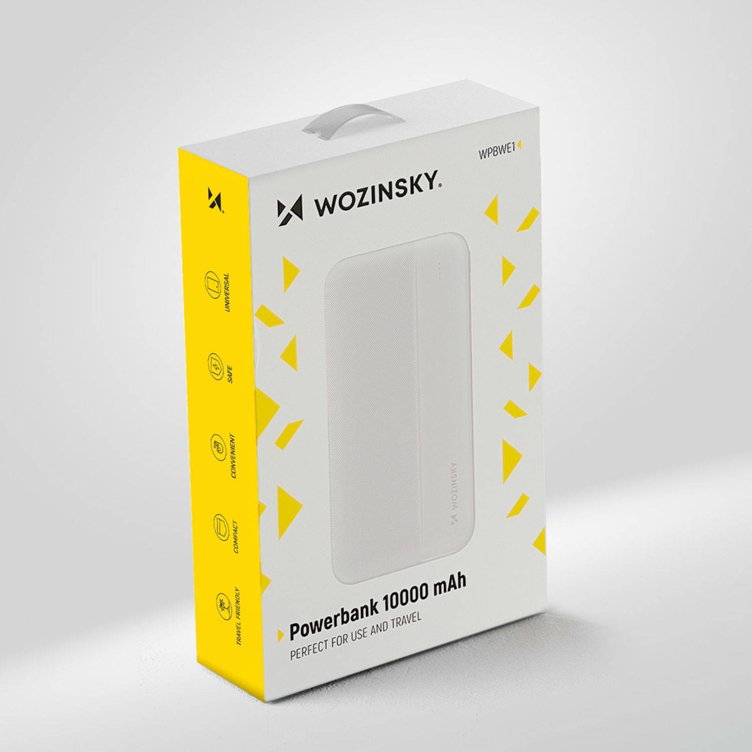 Wozinsky Powerbank Li-Po 10000mAh 2 x USB Ladegerät Weiß
