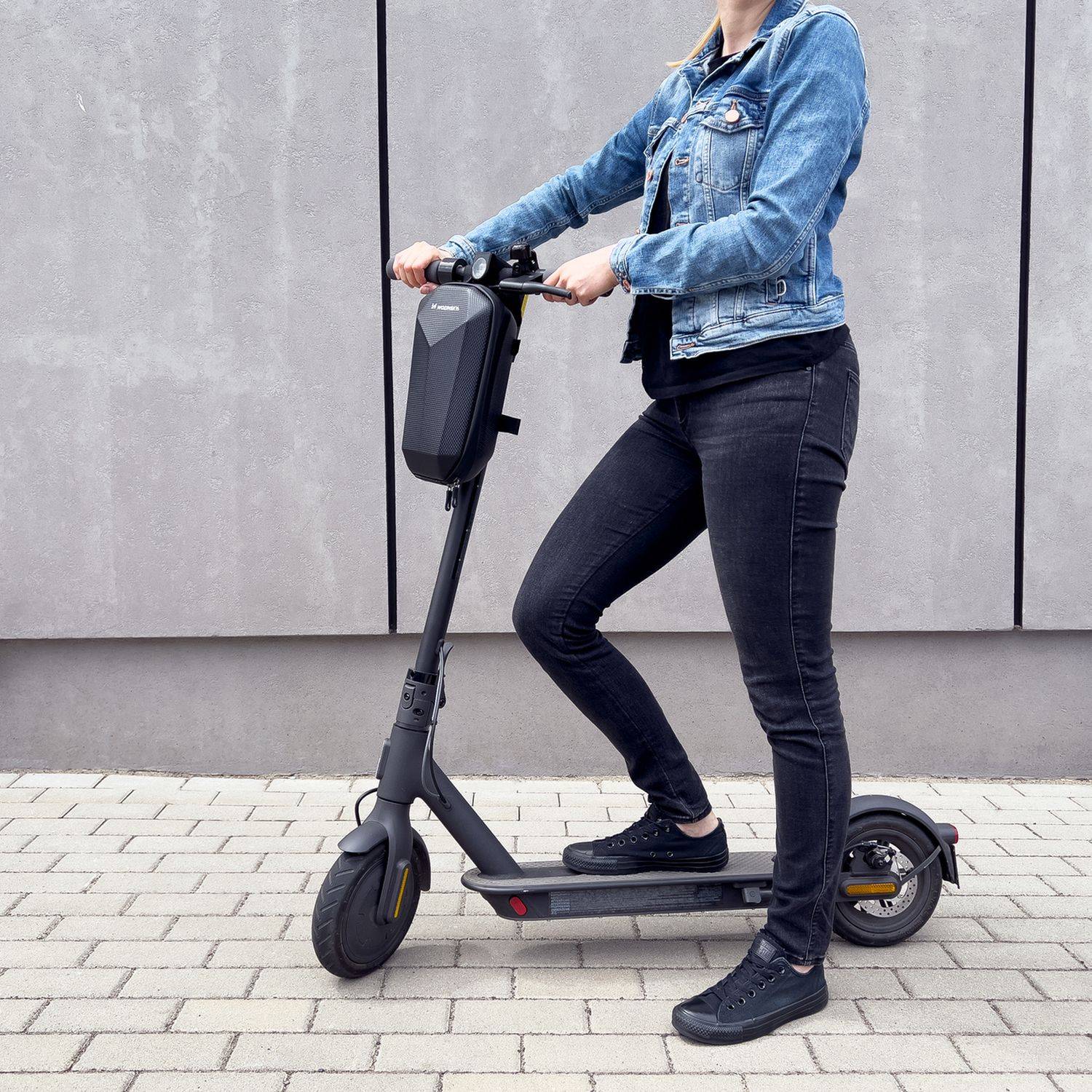 Wozinsky wasserdichte Scooter Lenkertasche 4l Lenkertasche schwarz (WSB2BK)